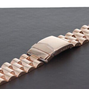 Hadley-Roma Presidential Rose Gold Plated 22mm Watch Bracelet/Band
